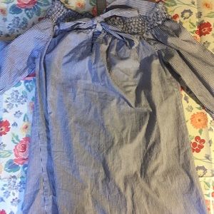 Blue and white stripe dress medium